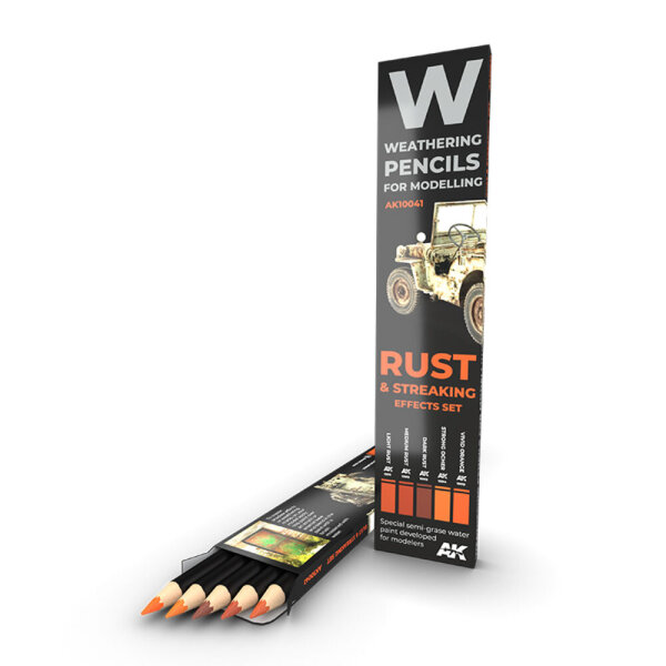 AK Watercolor Pencil Set Rust and Streaking