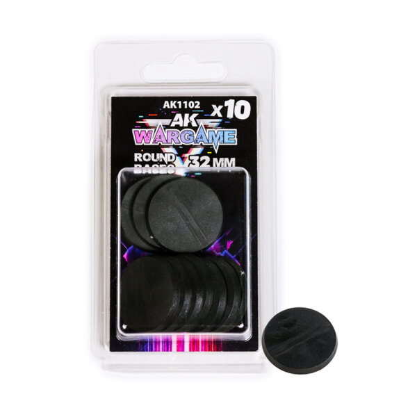 AK Round Base 32mm x10 Units