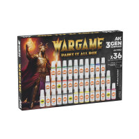 AK Wargame Paint It All Box 36 Colors 3Gen