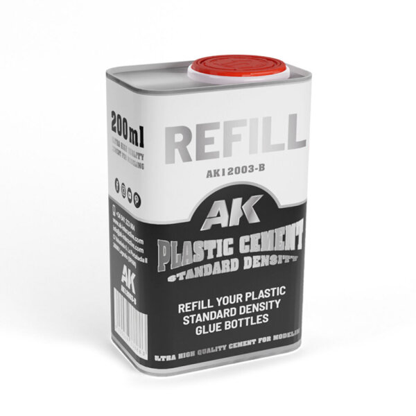 AK Plastic Cement Standard Density 200ml Refill