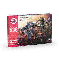 AK QUICK GEN Paint Set 36 colors (2 Brushes)