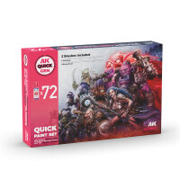 AK QUICK GEN Paint Set 72 Colors (2 Brushes)