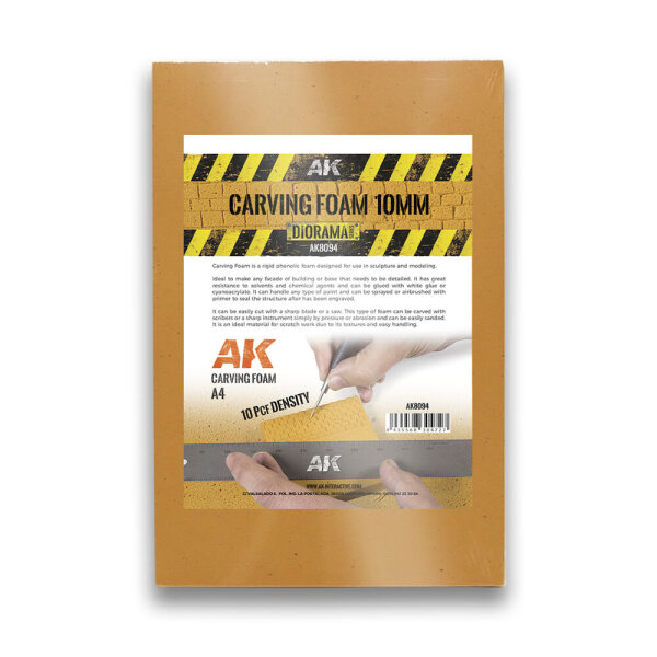 AK Carving Foam 10MM A4 Size (305 x 228 MM)