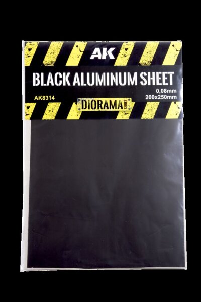 AK Black Aluminium Sheet 200x250mm