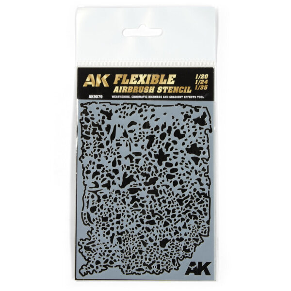 AK Flexible Airbrush Stencil 1-20 1-24 1-35