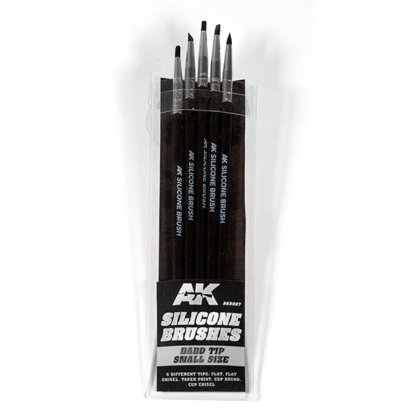 AK Set of 5 Silicone Brushes Hard Tip Small AK