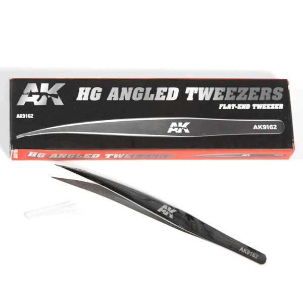 AK HG Angled Tweezers 02 (Flat-End) AK