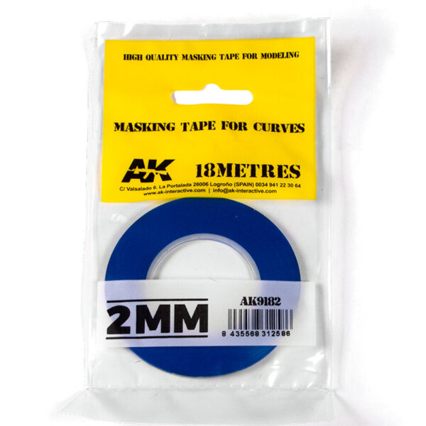 AK Masking Tape for Curves 2mm - 18 Meter