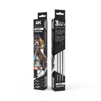 AK Tabletop Synthetic Brushes Set (3 brushes)