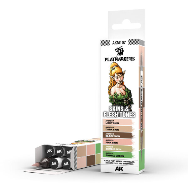 AK Playmarkers Skin & Flesh Tones Set (6 ref.)