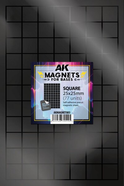 AK Vorgeschnittene Magnete - Quadrate 25 x 25mm