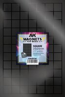 AK Vorgeschnittene Magnete - Quadrate 25 x 25mm