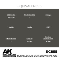 AK Real Colors Dunkelbraun-Dark Brown RAL 7017 17 ml