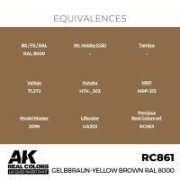 AK Real Colors Gelbbraun-Yellow Brown RAL 8000 17 ml