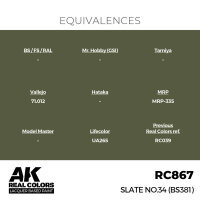AK Real Colors Slate No.34 (BS381) 17 ml