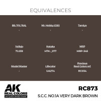 AK Real Colors S.C.C. No.1A Very Dark Brown 17 ml