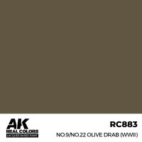 AK Real Colors No.9/No.22 Olive Drab (WWII) 17 ml