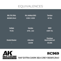 AK Real Colors RAF Extra Dark Sea Grey BS381C/640 17 ml