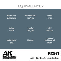AK Real Colors RAF PRU Blue BS381C/636 17 ml