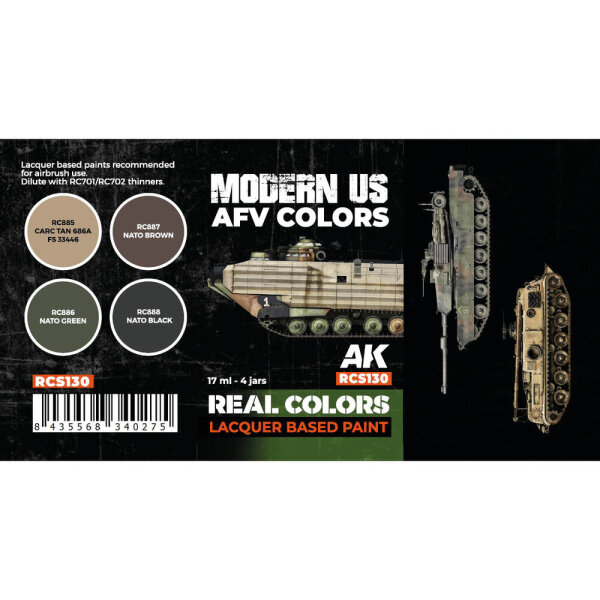 AK Real Colors Modern US AFV Colors SET