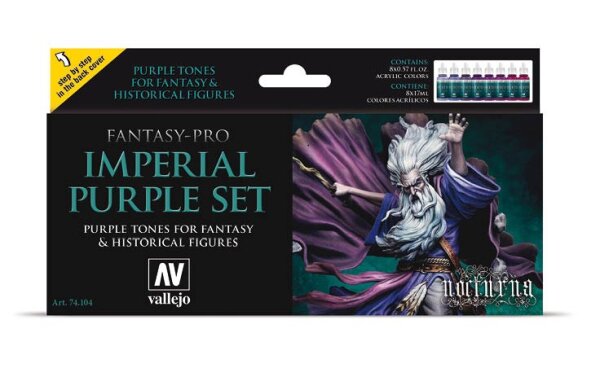 Vallejo Model Color Set: Fantasy-Pro Imperial Purple