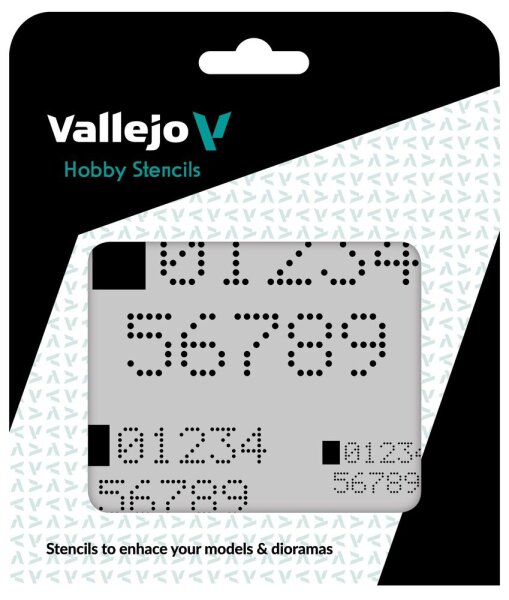 Vallejo Digital Numbers Stencil