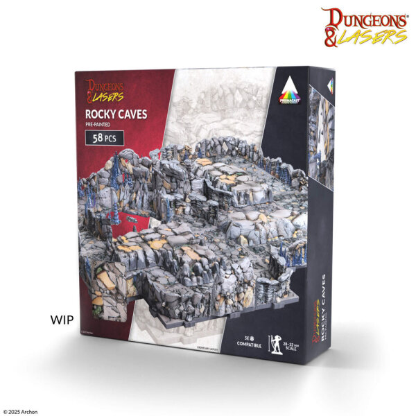 Dungeons & Lasers ROCKY CAVES: PRE-PAINTED