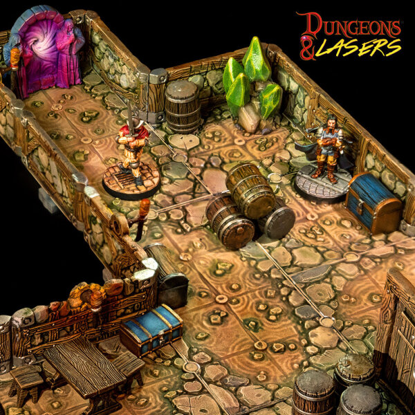Dungeons & Lasers Dwarven Mine Half-Height Walls