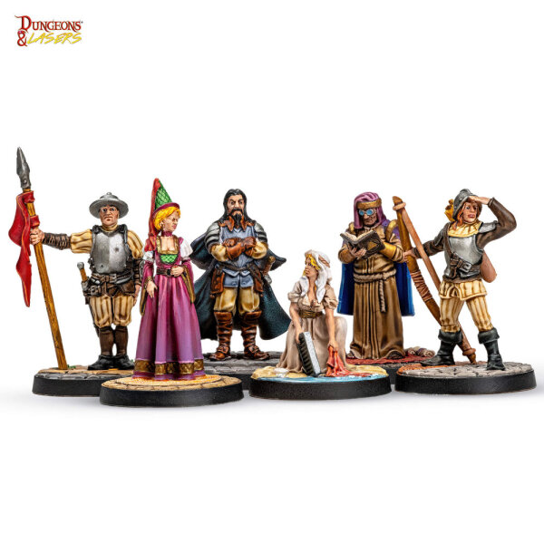 Dungeons & Lasers Miniatures: TOWNSFOLK MINIATURE PACK