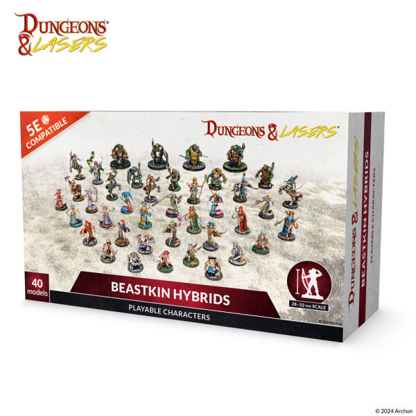 Dungeons & Lasers Miniatures:  BEASTKIN HYBRIDS: PLAYABLE CHARACTERS