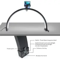 Lampe zum bemalen von Minis - Halbmond schwarz
