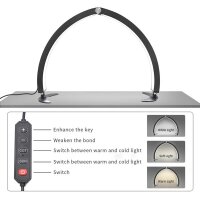 Lampe zum bemalen von Minis - Halbmond schwarz dimmbar