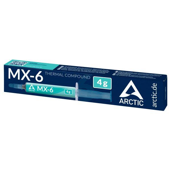 Zweites Bild vonArctic MX-6 ULTIMATE Performance Wärmeleitpaste, Thermisches Schmierfett, Grau, 4 g, 1 Stück(e), 24 mm, 120 mm
