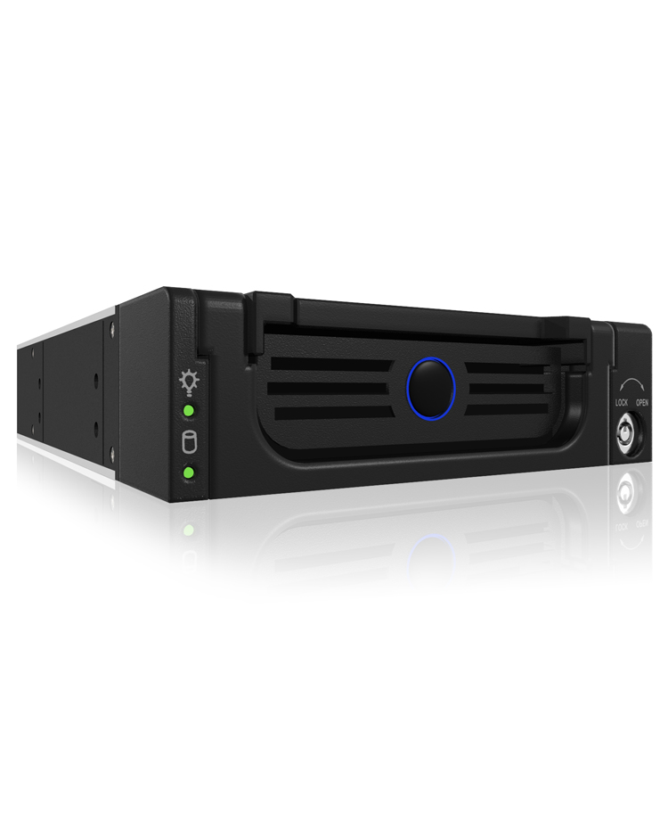 ICY BOX IB-138SK-B-II, Carrier Panel, 2.5", SATA, Schwarz, Aluminium, 1 Lüfter