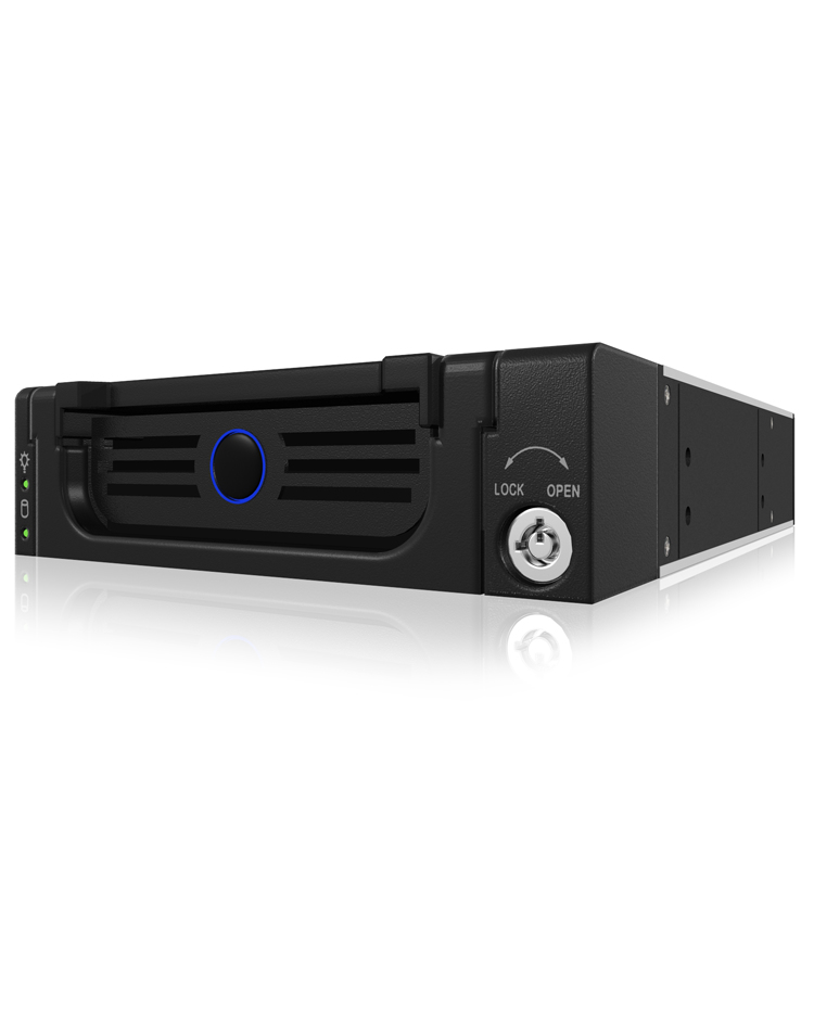 Zweites Bild vonICY BOX IB-138SK-B-II, Carrier Panel, 2.5", SATA, Schwarz, Aluminium, 1 Lüfter