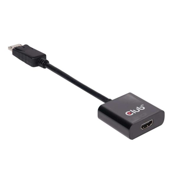Club 3D DisplayPort 1.2 auf HDMI 2.0 UHD Aktiver Adapter, Displayport 1.2, HDMI 2.0, 0,21 m, Schwarz