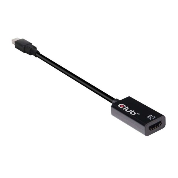 Club 3D Mini DisplayPort 1.4 auf HDMI 2.0b HDR Aktiver Adapter, Min iDisplayPort 1.4, HDMI 2.0b, Schwarz