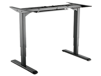 Equip ERGO Elektrisches-Sitz-Steh-Tischgestell, Doppelmotor, Schwarz, 100 kg, Elektro, 38 mm/sek, 2 Bein(e), Kunststoff, Stahl, Schwarz