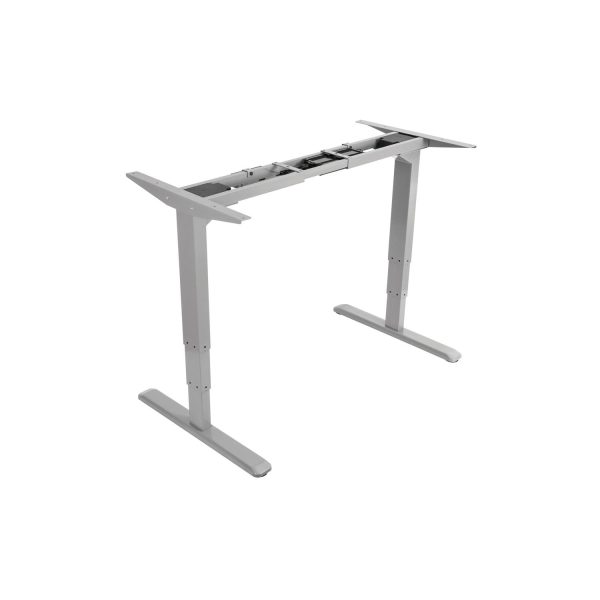 Equip ERGO Elektrisches-Sitz-Steh-Tischgestell, Doppelmotor, grau, 100 kg, Elektro, 38 mm/sek, 2 Bein(e), Kunststoff, Stahl, Grau