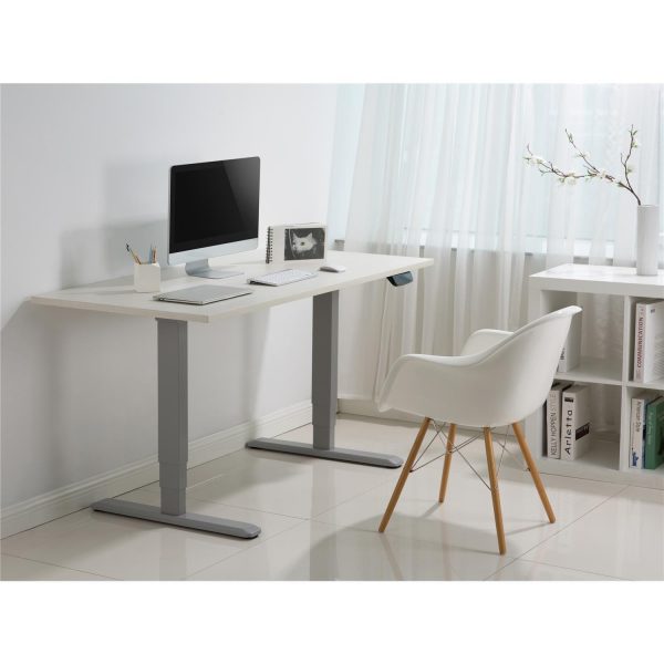 Zweites Bild vonEquip ERGO Elektrisches-Sitz-Steh-Tischgestell, Doppelmotor, grau, 100 kg, Elektro, 38 mm/sek, 2 Bein(e), Kunststoff, Stahl, Grau