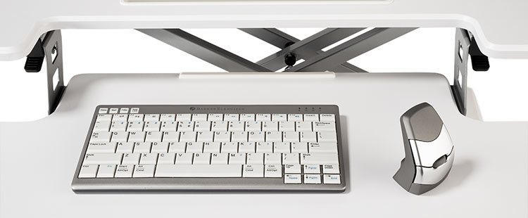 Zweites Bild vonBakker Adjustable Sit-Stand Desk Riser 2, Freistehend, 15 kg, Höhenverstellung, Weiß