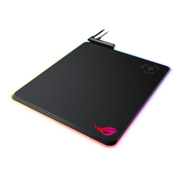 ASUS ROG Balteus, Schwarz, Monochromatisch, Rot/Grün/Blau, Anti-Rutsch-Basis, Gaming-Mauspad