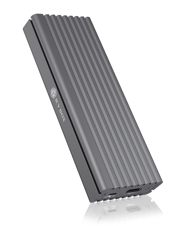 ICY BOX IB-1817M-C31, SSD-Gehäuse, M.2, PCI Express 3.0, 10 Gbit/s, USB Anschluss, Grau