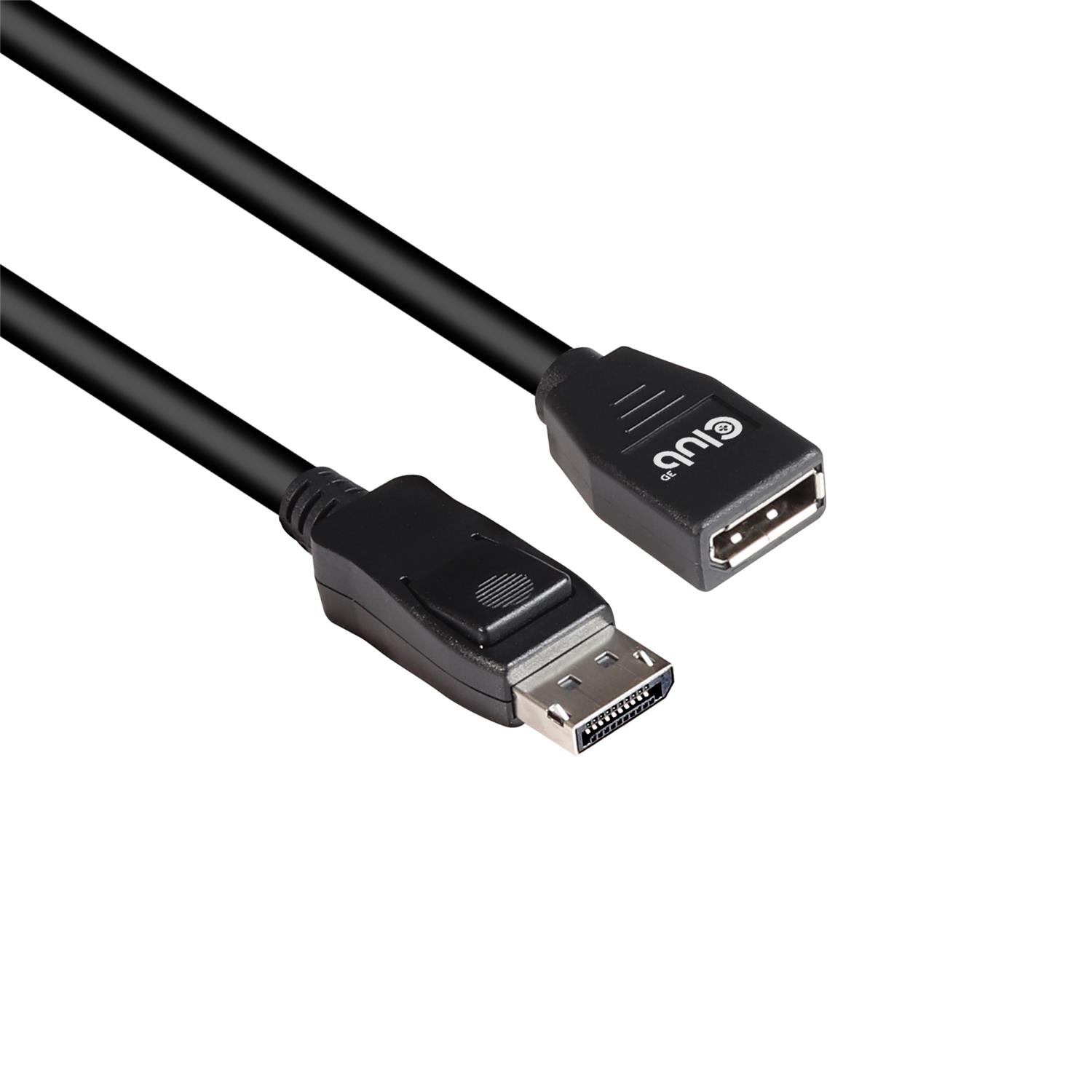 Club 3D DisplayPort 1.4 HBR3-Verlängerungskabel 8K60Hz M/W 2m/6.56ft, 2 m, Displayport 1.4, Displayport 1.4, Männlich, Weiblich, 7680 x 4320 Pixel