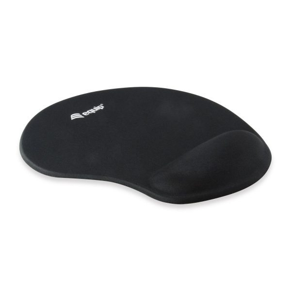 Equip Gel Maus-Pad, Schwarz, Monochromatisch, Stoff, Gel, Polyurethan, Handgelenkauflage, Anti-Rutsch-Basis