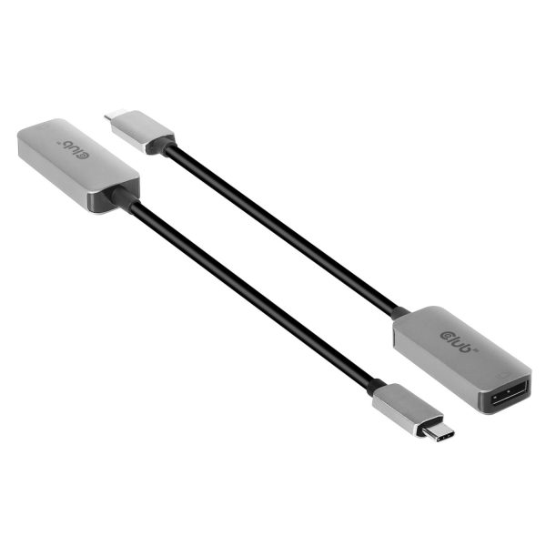 Club 3D USB Type C to DisplayPort 1.4 8K60Hz HBR3 Active Adapter, USB Typ-C, DisplayPorts ausgang, 7680 x 4320 Pixel