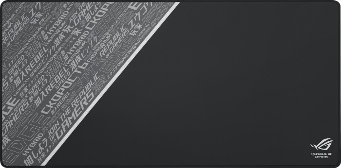 ASUS ROG Sheath BLK LTD, Schwarz, Grau, Weiß, Stoff, Gummi, Anti-Rutsch-Basis, Gaming-Mauspad