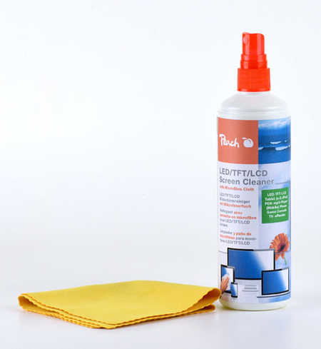 Peach PA104, Gerätereinigungsspray & Trockentuch, Universal, 250 ml, Spraydose