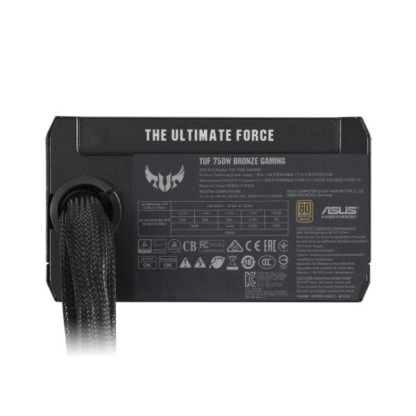Zweites Bild vonASUS TUF-GAMING-750B, 750 W, 100 - 240 V, 20+4 pin ATX, PC, ATX, 80 PLUS Bronze