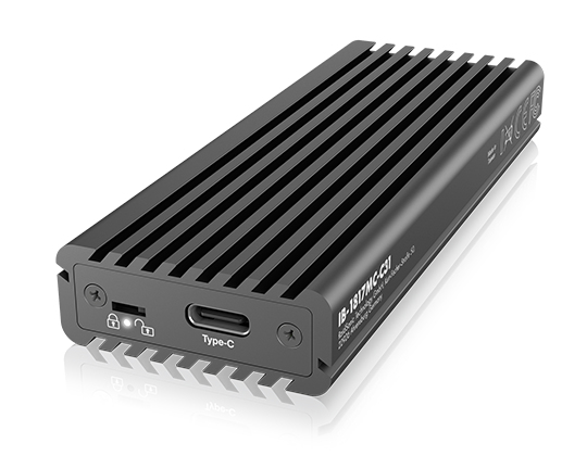 Zweites Bild vonICY BOX IB-1817MC-C31, SSD-Gehäuse, M.2, PCI Express 3.0, Serial ATA III, 10 Gbit/s, USB Anschluss, Grau